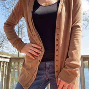 Brown button down cardigan